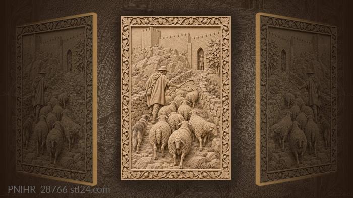 Dog herds stray ewe back 3d STL model