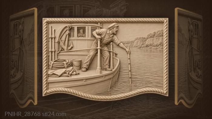 Sailor sounds depth with marked pole 3d STL model