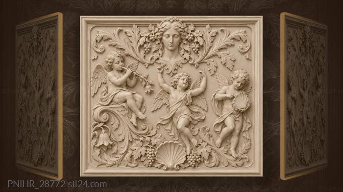 Angelic music and playful putti 3d STL model