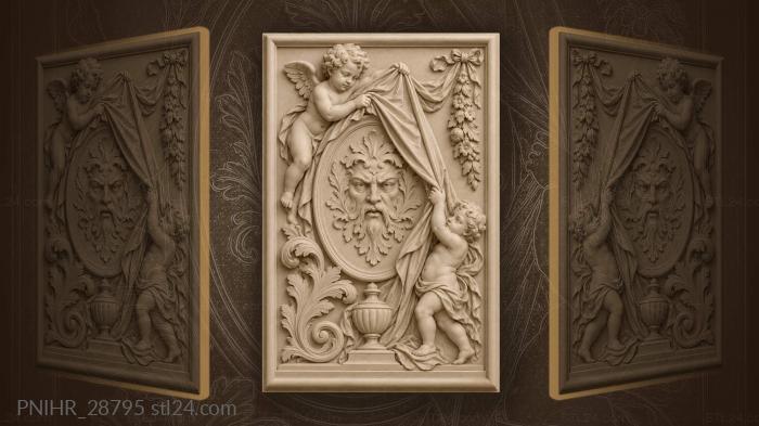 Cherub unveils the mask with drapery 3d STL model