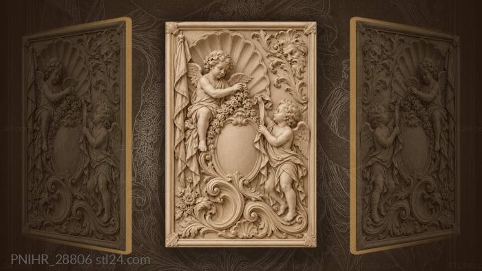 Angel with garland and mask 3d STL model