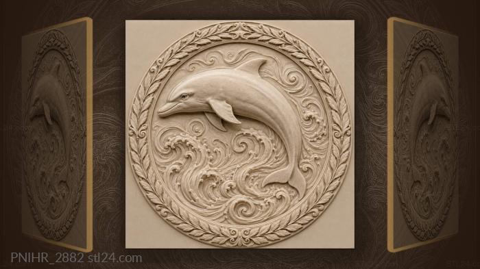 Arched body in swirling water 3d STL model