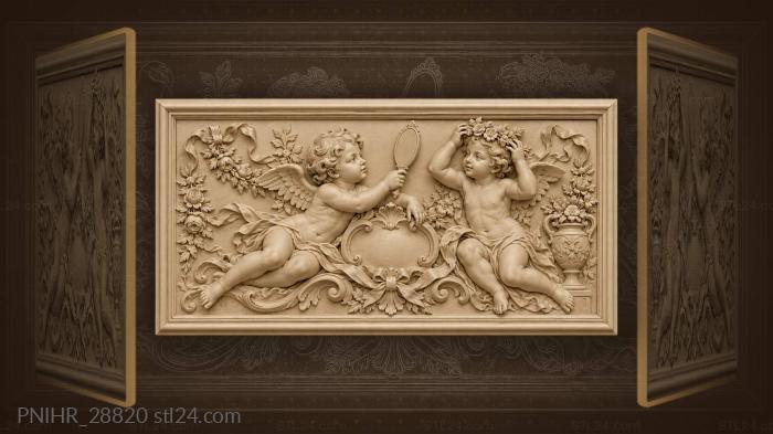 Cherub shows a mirror to companion 3d STL model