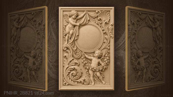 Heavy drapery pulled from the medallion 3d STL model
