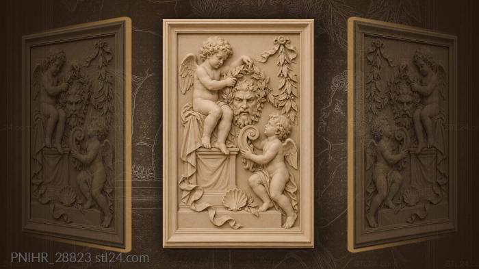 Little angel circles mask with laurel 3d STL model