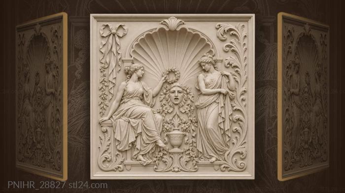 From a shell cherub offers wreath 3d STL model