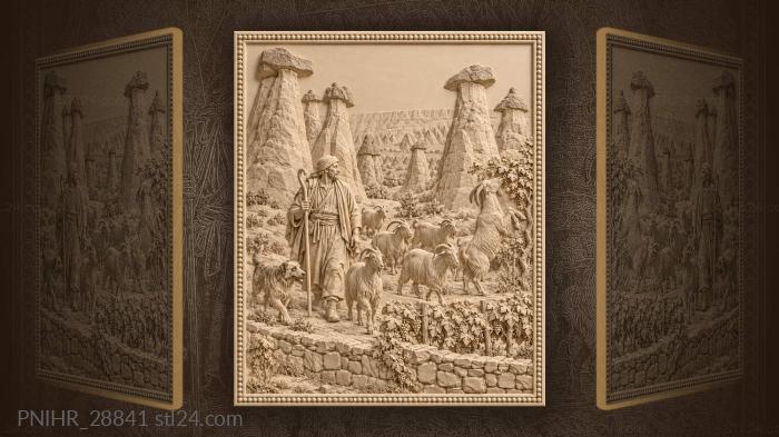 Goats among cappadocian fairy chimneys 3d STL model