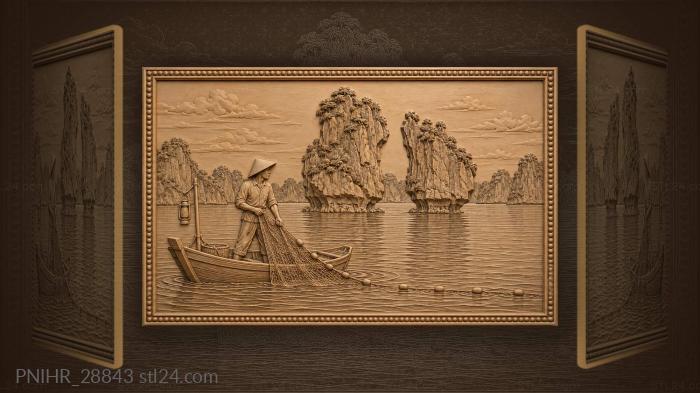 Lantern on the bow among karst islets 3d STL model