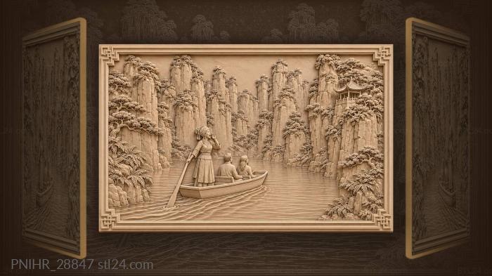 Singing boatwoman calls across the lake 3d STL model