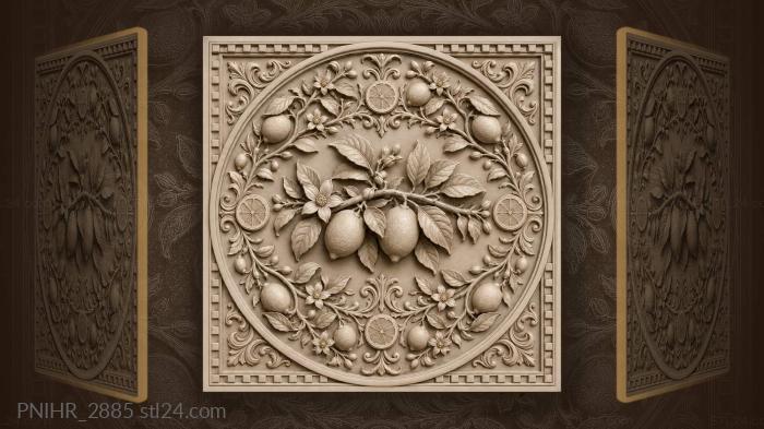 Lemon tree with ripe fruit 3d STL model
