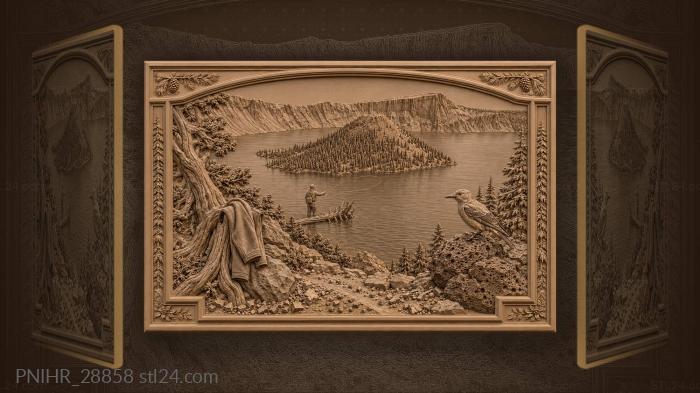 Fisherman casts near wizard island 3d STL model