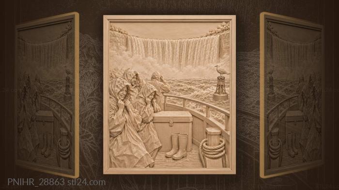 Niagara falls boat ride misty cascade 3d STL model