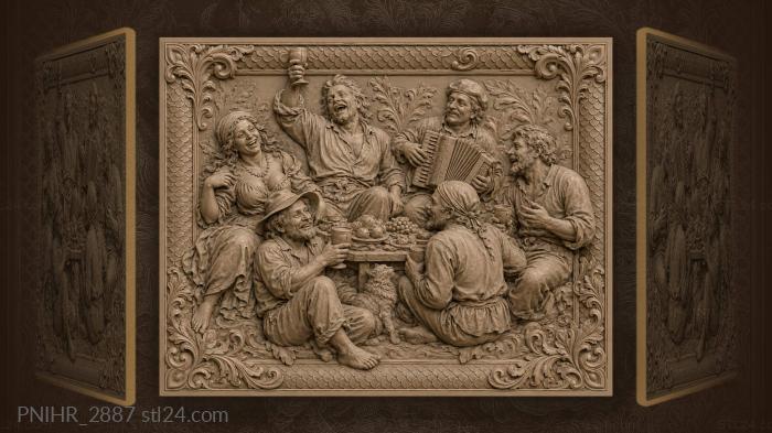 Cat under the table during revelry 3d STL model