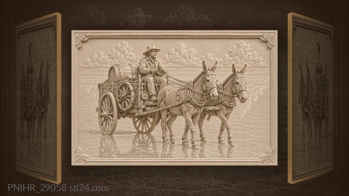 Uyuni salt flats wagon journey 3d STL model