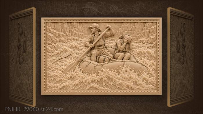Grand canyon raft adventure rapid water 3d STL model