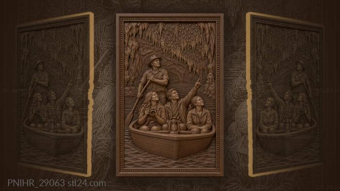 Waitomo grotto glowworm boat tour adventure 3d STL model