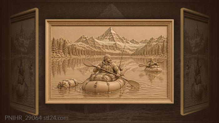 Assiniboine lake rafting adventure team 3d STL model