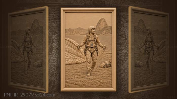 Glider pilot reins in a collapsing wing 3d STL model