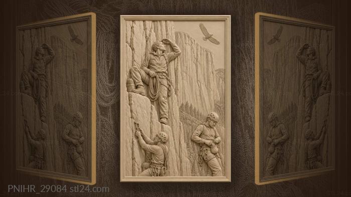 Yosemite climb hawk and granite 3d STL model