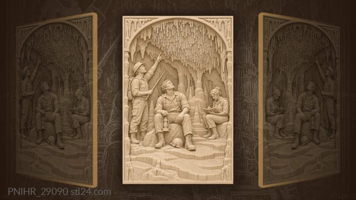 Waitomo grotto explorer with glowing worms 3d STL model