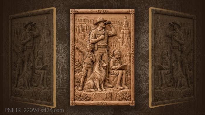 Ranger overlooking bryce canyon wonders 3d STL model