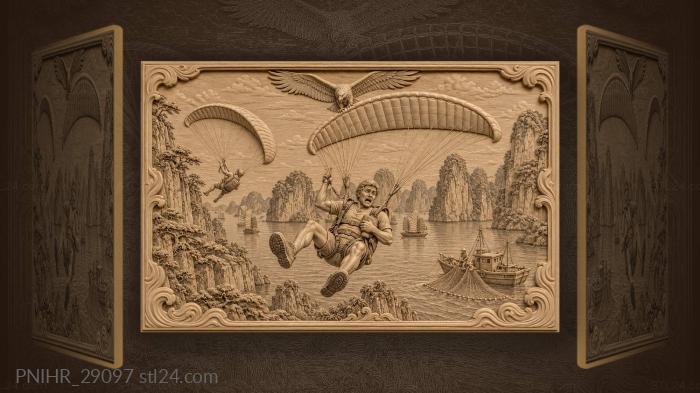 Halong bay paragliding emergency rescue 3d STL model