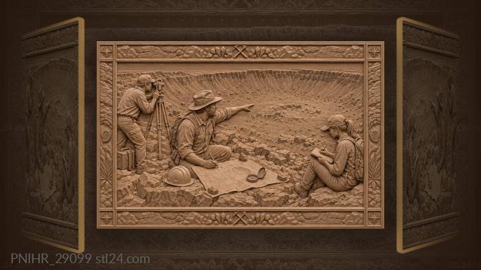 Arizona crater geological field study 3d STL model