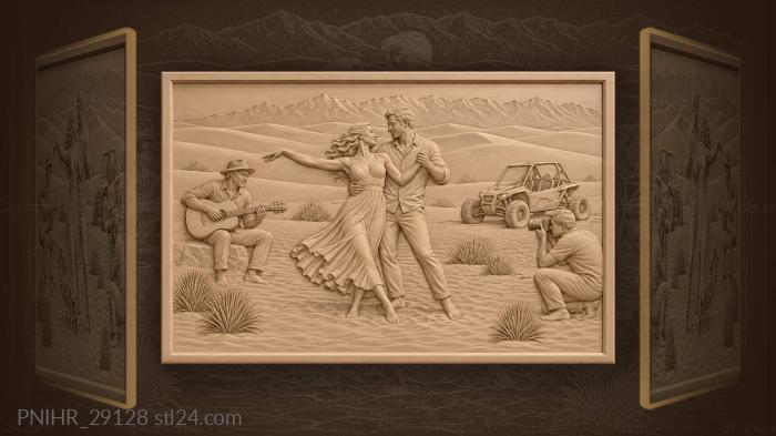 Couple spins while camera catches sunset 3d STL model