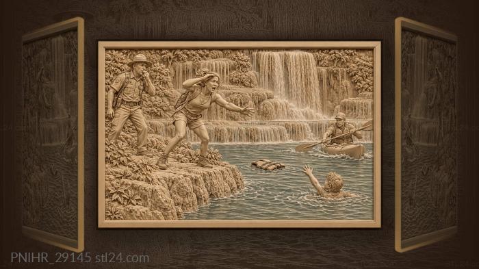 Frantic mother summons her child across water 3d STL model
