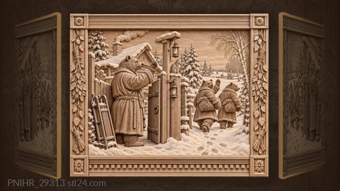 Warm welcome snowy farewell guests 3d STL model
