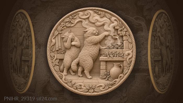 Cats brewing mint for banya 3d STL model