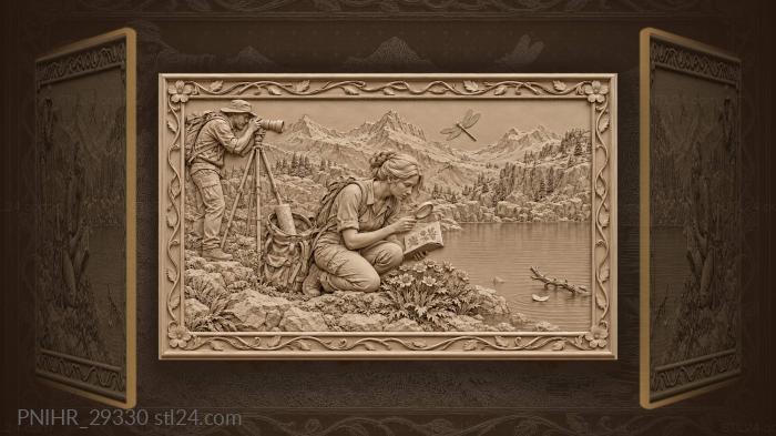 Crater lake floral field study 3d STL model