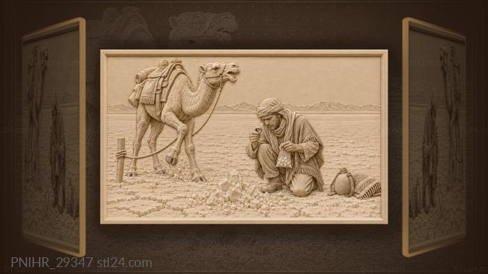 Traveler inspects salt crystals through lens 3d STL model