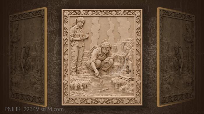 Botanist at thermal spring research 3d STL model