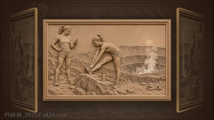 Sunrise run crater edge training 3d STL model