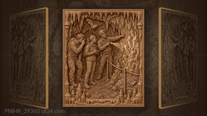 Guide lights crystals for cave visitors 3d STL model