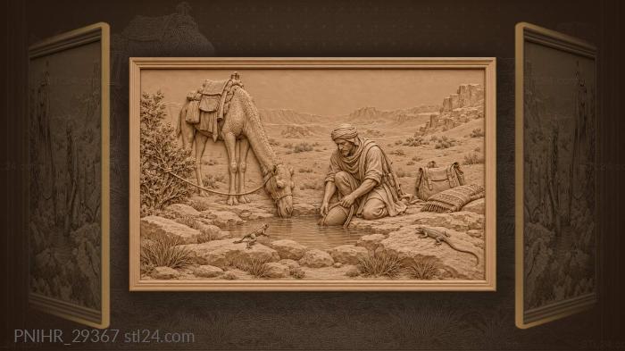 Desert rest water camel frog 3d STL model