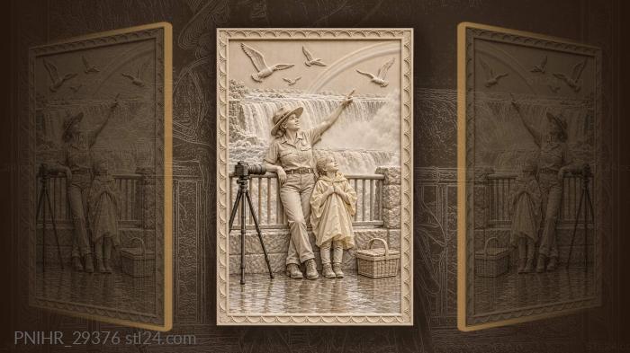 Niagara falls ranger and rainbow mist 3d STL model