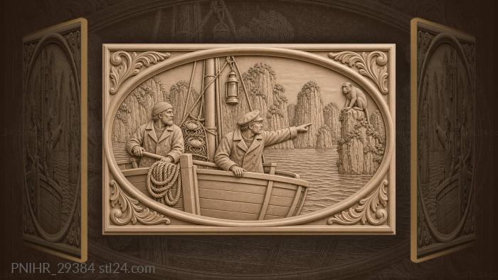 Sailor and monkey in halong bay 3d STL model