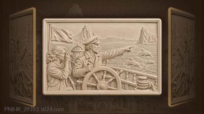 Captain navigates past hercules dolphins appear 3d STL model