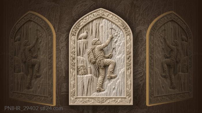 Alaskan ice climber at dawn 3d STL model
