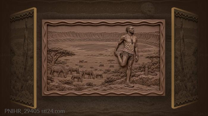 Runner paces the wildlife rim 3d STL model