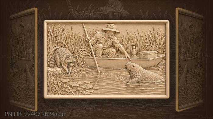Ferryman points out the manatee downstream 3d STL model