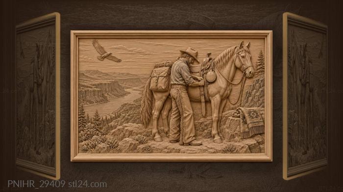 Packer loading horse columbia river gorge 3d STL model