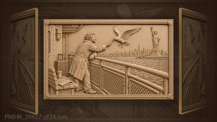 Seagull steals fry from ferry passenger 3d STL model