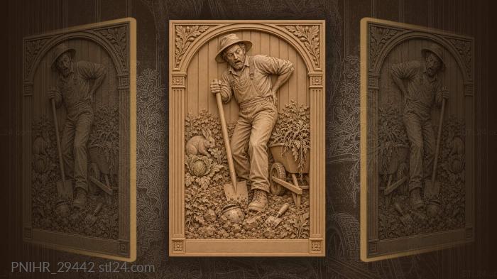 Gardener discovers hidden treasure in soil 3d STL model