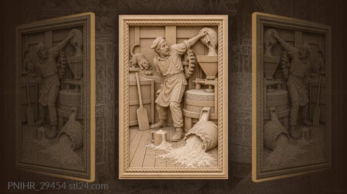 Miller and spilled flour chaos 3d STL model