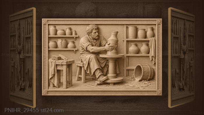 Potter steadies wobbling vase 3d STL model