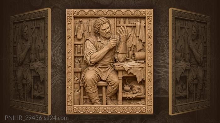 Glover repairs a burst seam on a gauntlet 3d STL model