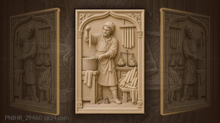 Candle maker at work beeswax scale 3d STL model